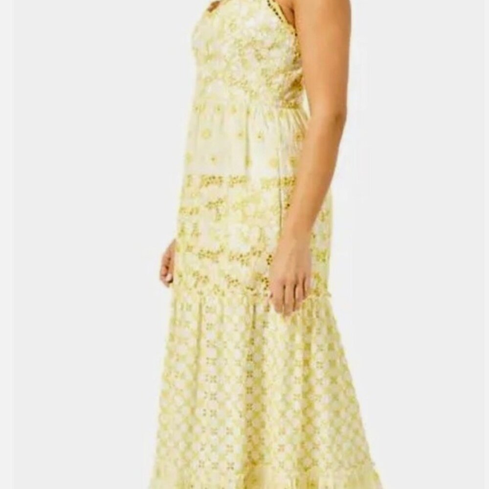 Lilly Pulitzer Kyla Maxi Dress San Tropez Yellow Size 12 NWT